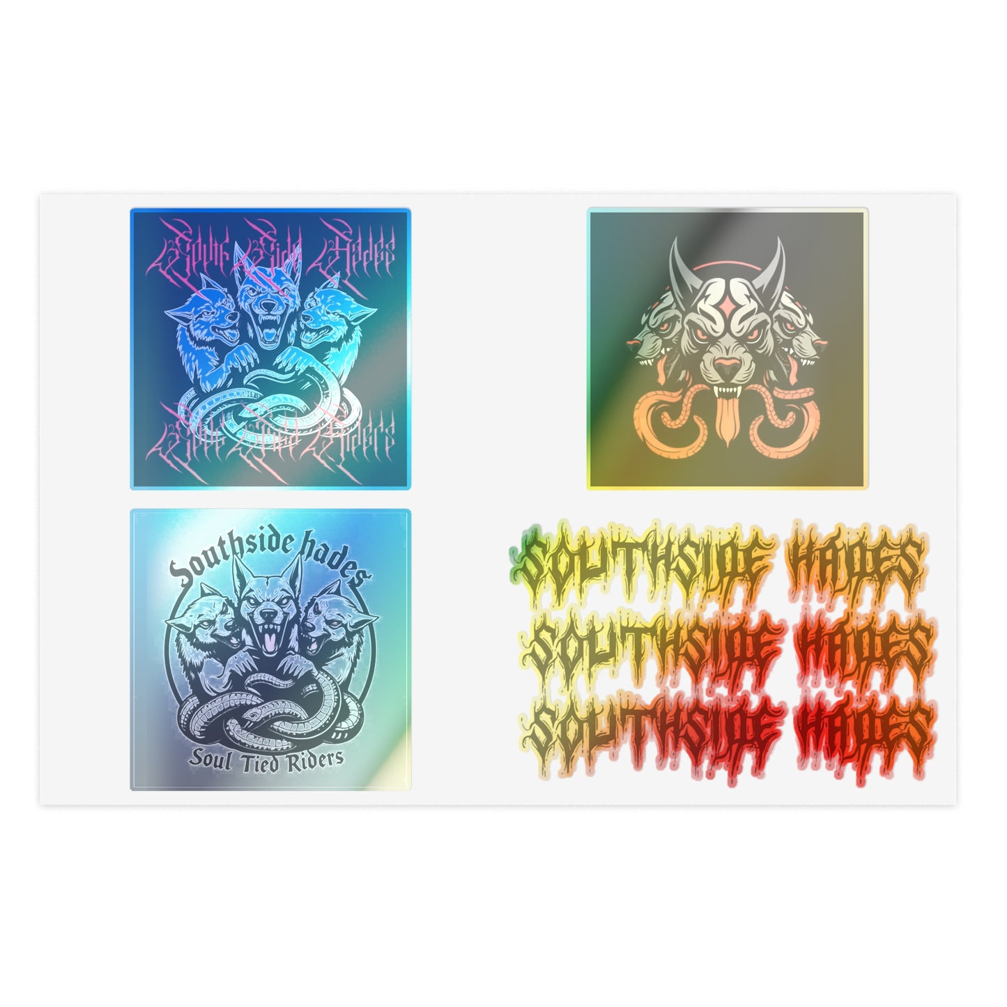 S.S.H. Sticker Sheets, Edgy Vinyl Decals for Bikers, Soul Tied Riders, Laptop & Phone Stickers
