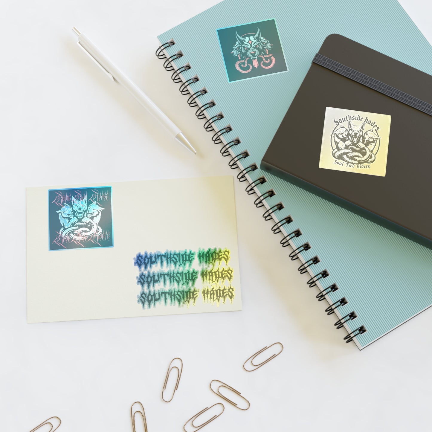 S.S.H. Sticker Sheets, Edgy Vinyl Decals for Bikers, Soul Tied Riders, Laptop & Phone Stickers