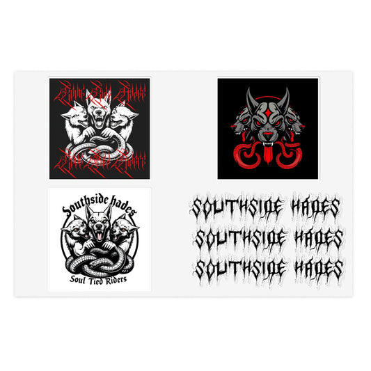 S.S.H. Sticker Sheets, Edgy Vinyl Decals for Bikers, Soul Tied Riders, Laptop & Phone Stickers